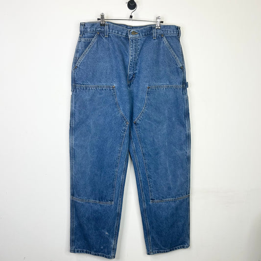 BLUE DENIM CARHARTT DOUBLE KNEES