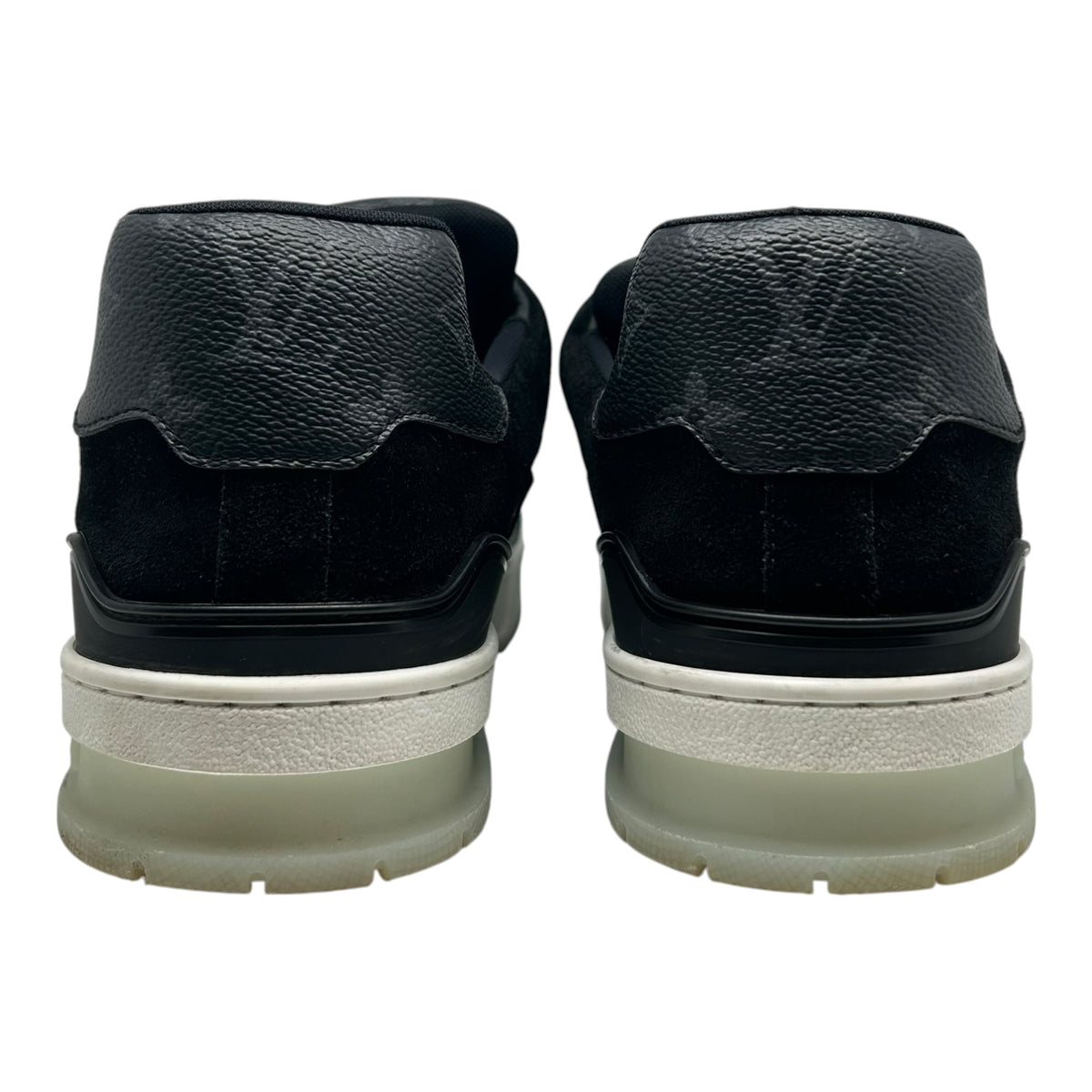 PREOWNED LOUIS VUITTON TRAINER LOW BLACK MONOGRAM