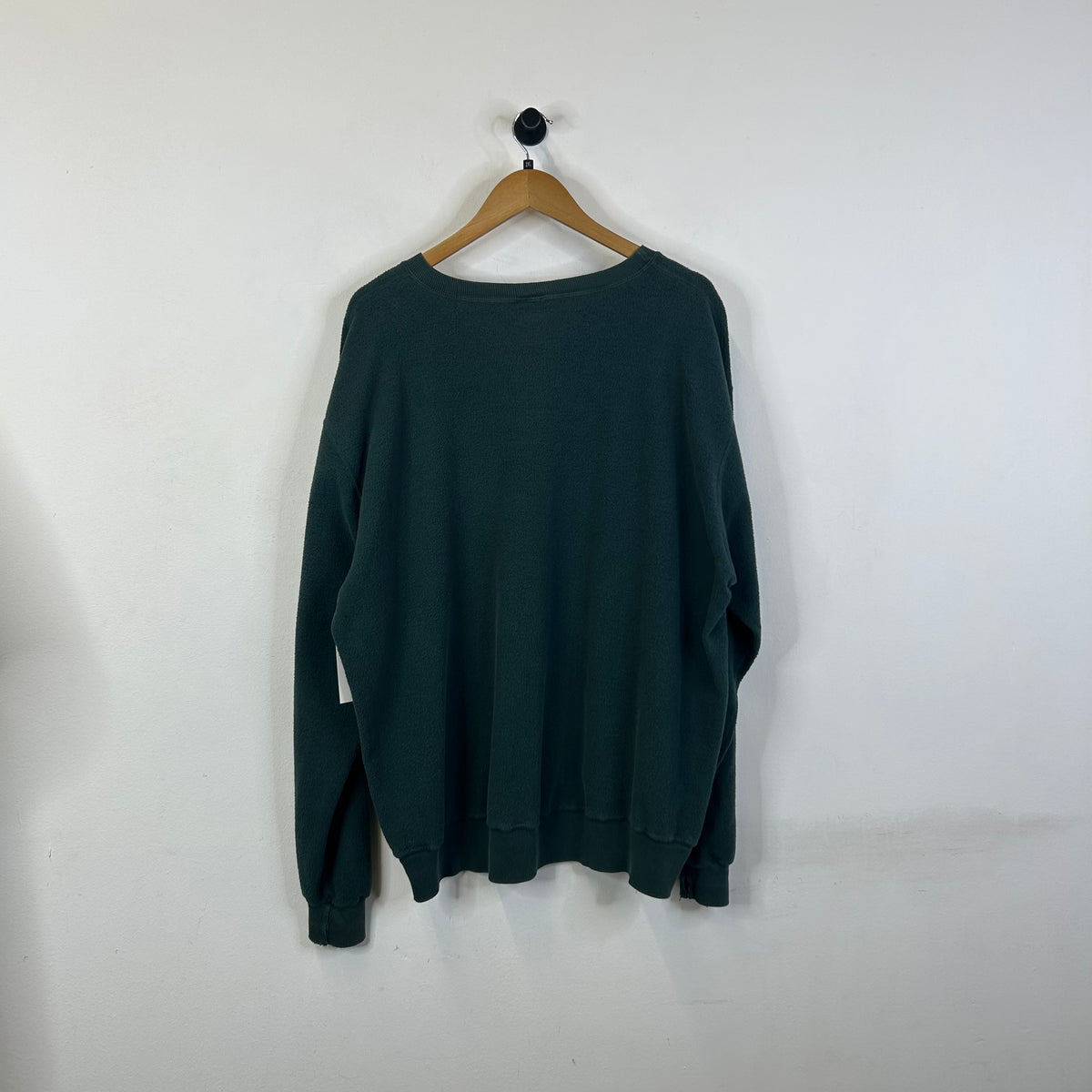 CHAMPION LOGO REVERSE GREEN CREWNECK