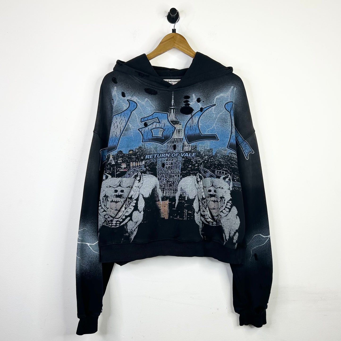 VALE FOREVER THE DOGS PULLOVER HOODIE 'BLACK'
