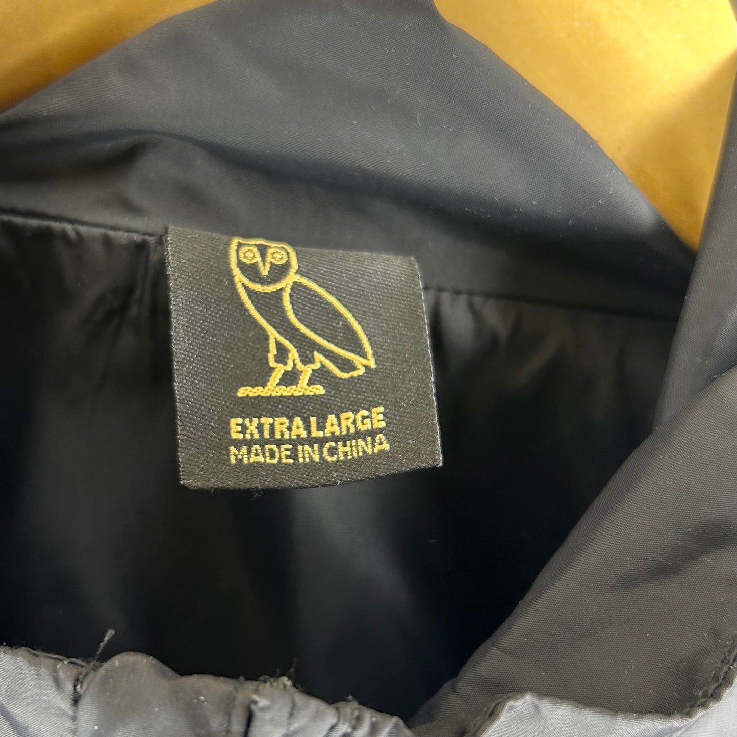 OVO OCTOBERS VERY OWN BLACK NYLON WINDBREAKER