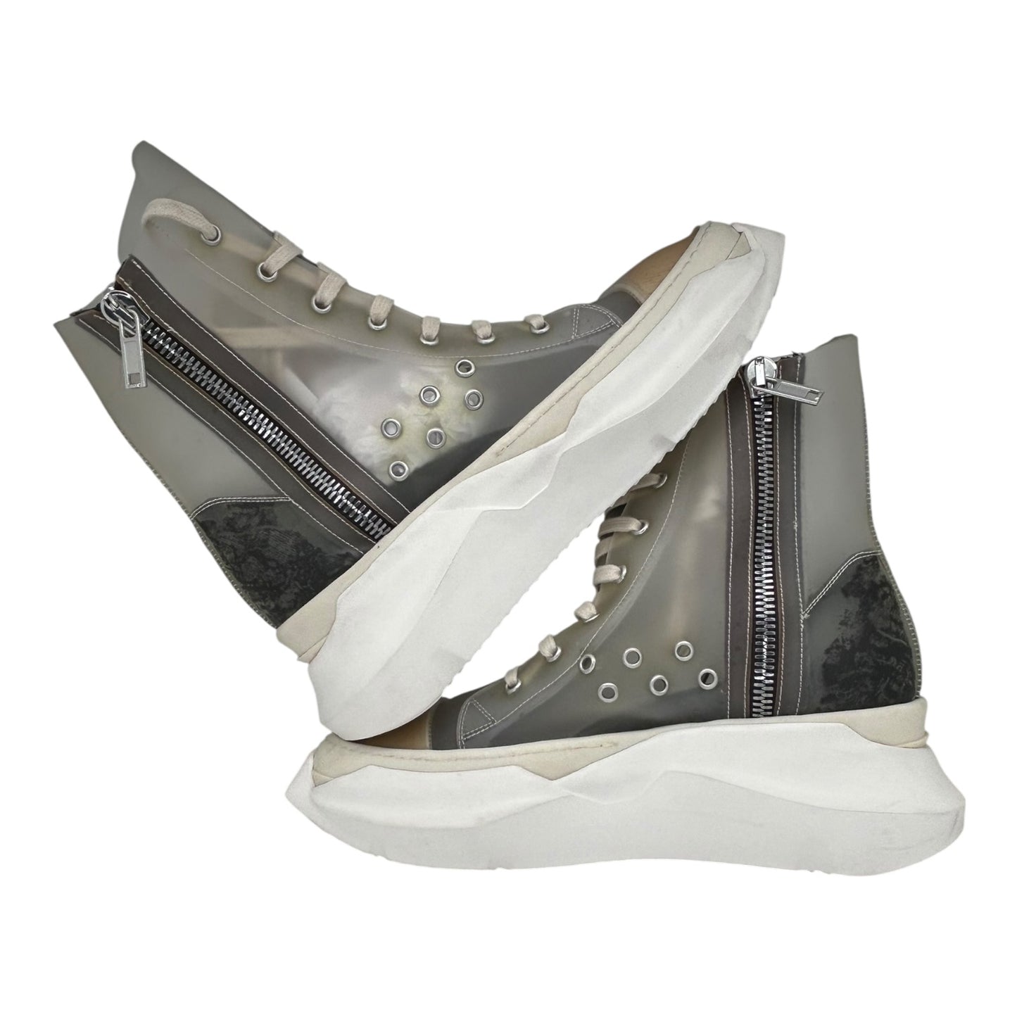 PREOWNED RICK OWENS TRANSLUSCENT ABSTRACT RAMONE HIGH