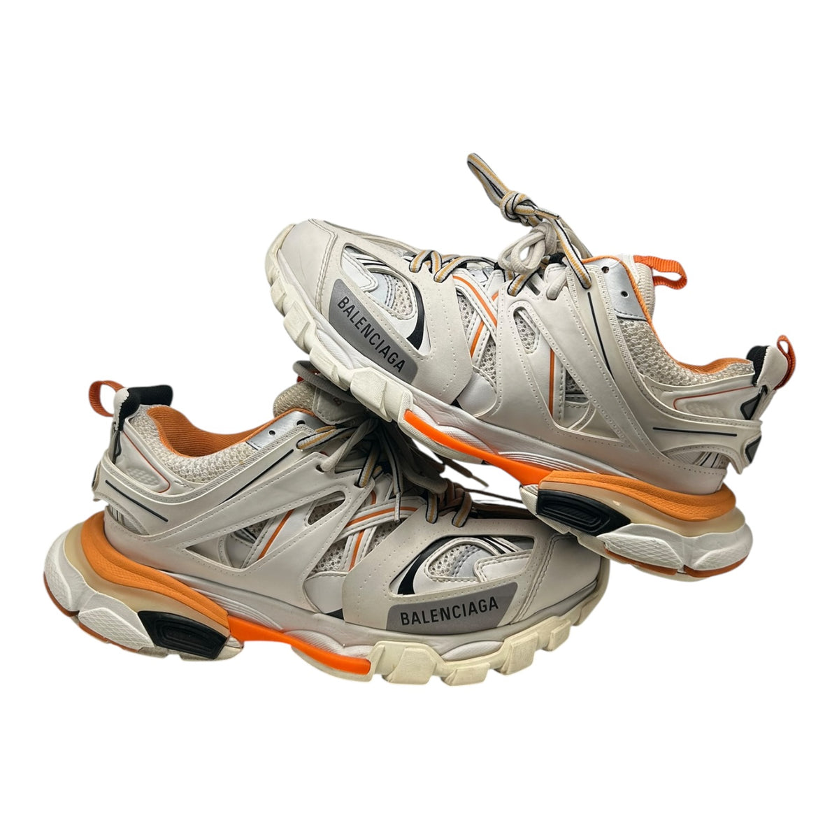 PREOWNED BALENCIAGA TRACK WHITE ORANGE