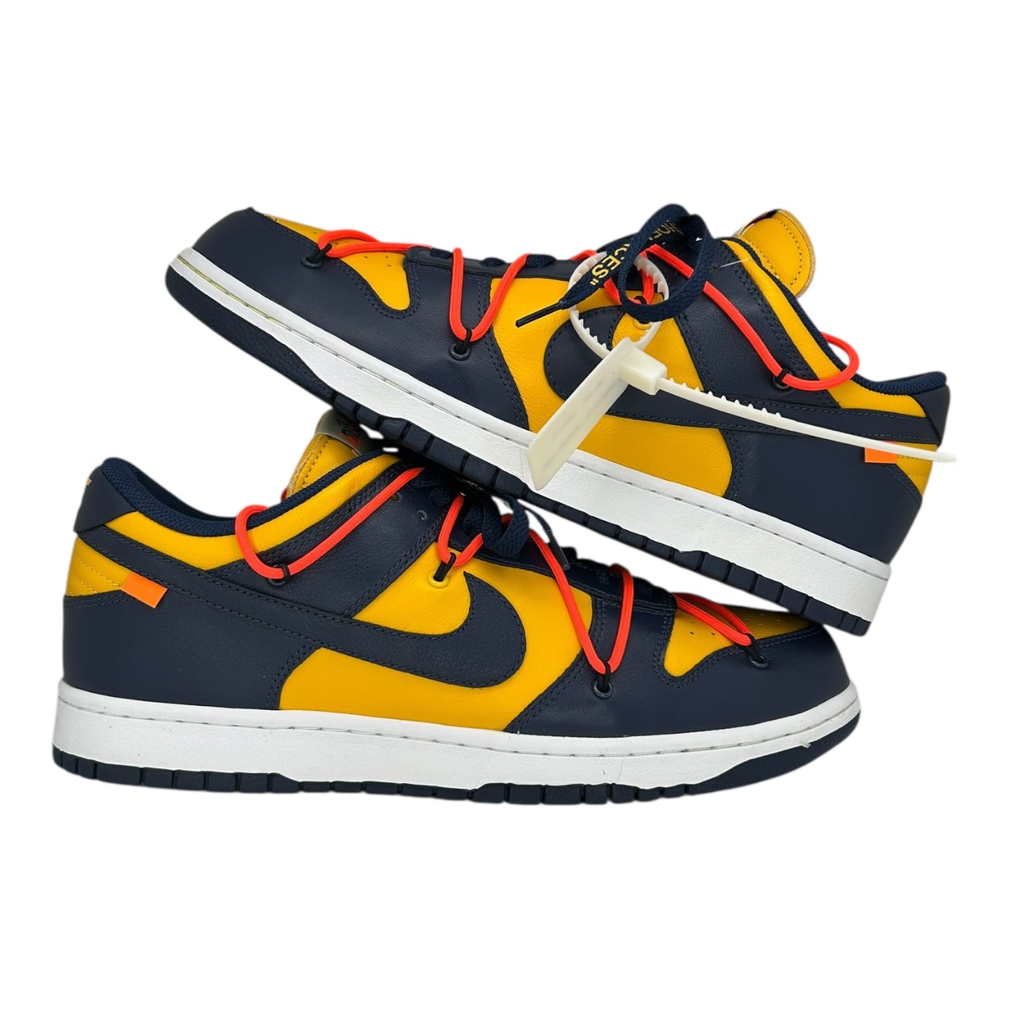 PREOWNED NIKE DUNK LOW OFF-WHITE UNIVERSITY GOLD