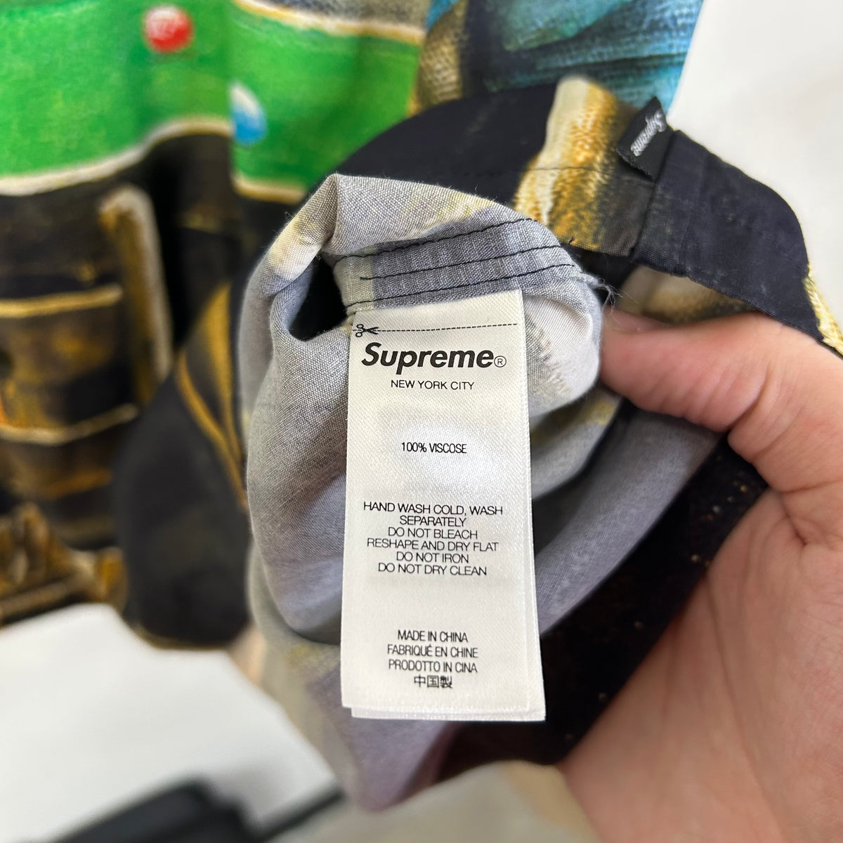 SUPREME x ERNIE BARNES POOL HALL BUTTON UP SHIRT