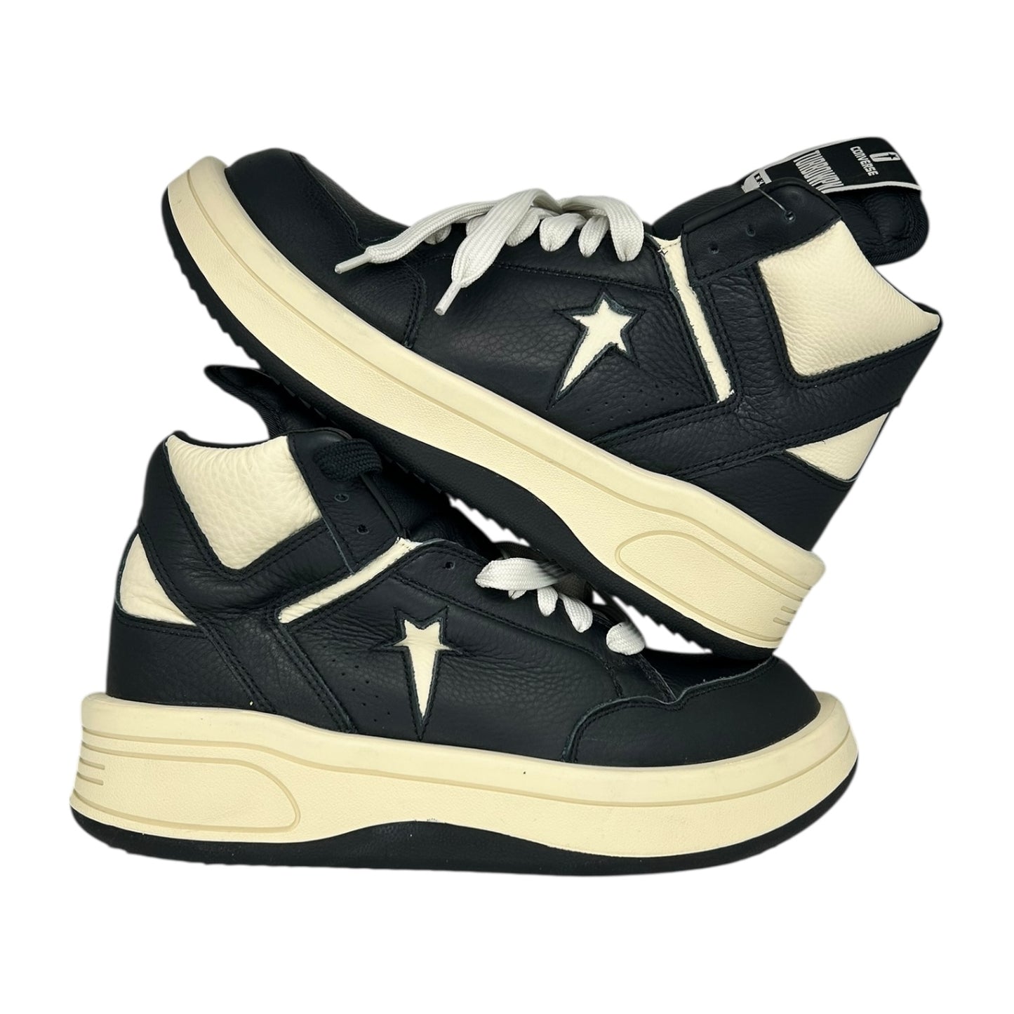 PREOWEND CONVERSE X DRKSHDW TURBOWPN MID SNEAKERS BLACK/WHITE