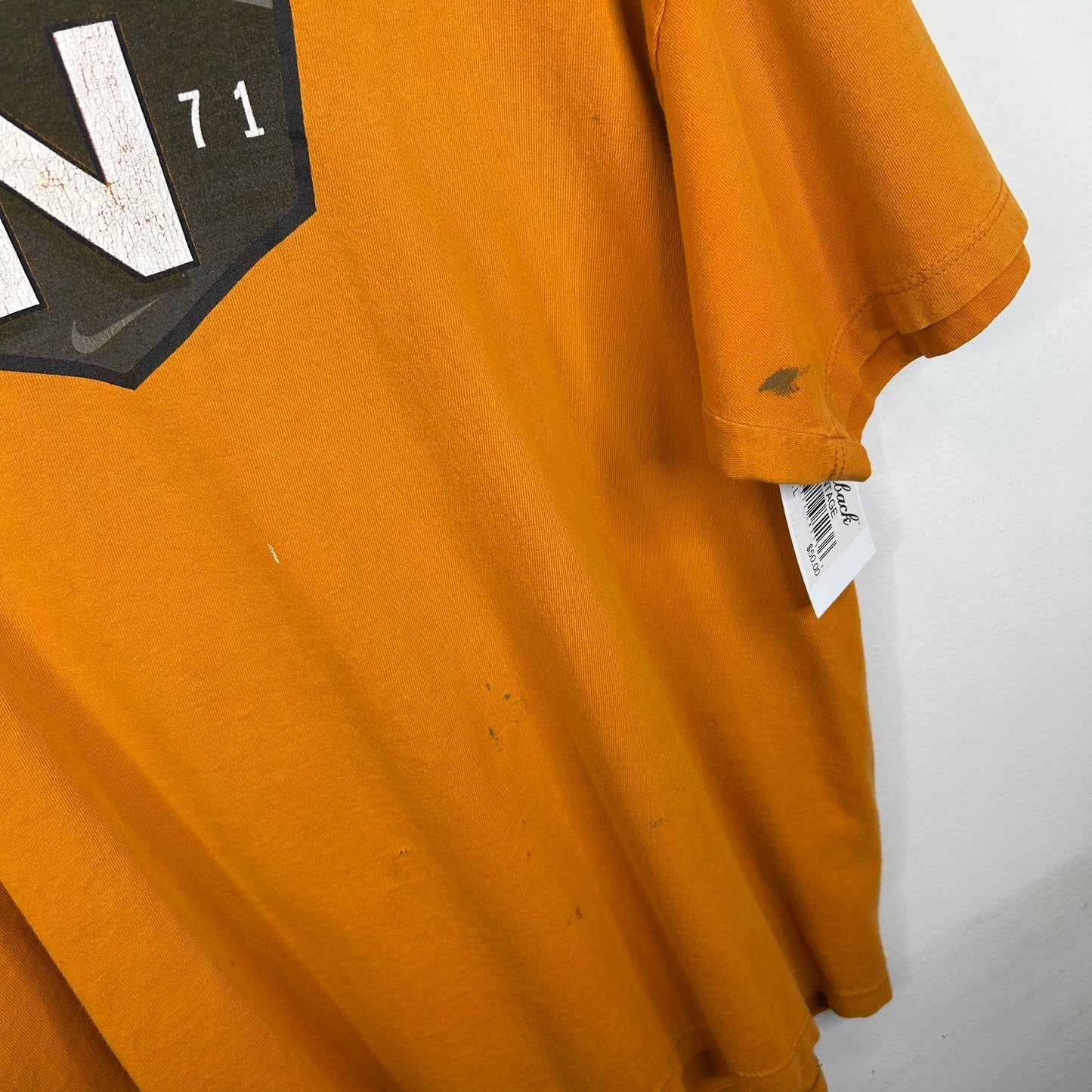 NIKE 1971 CENTER LOGO ORANGE TEE