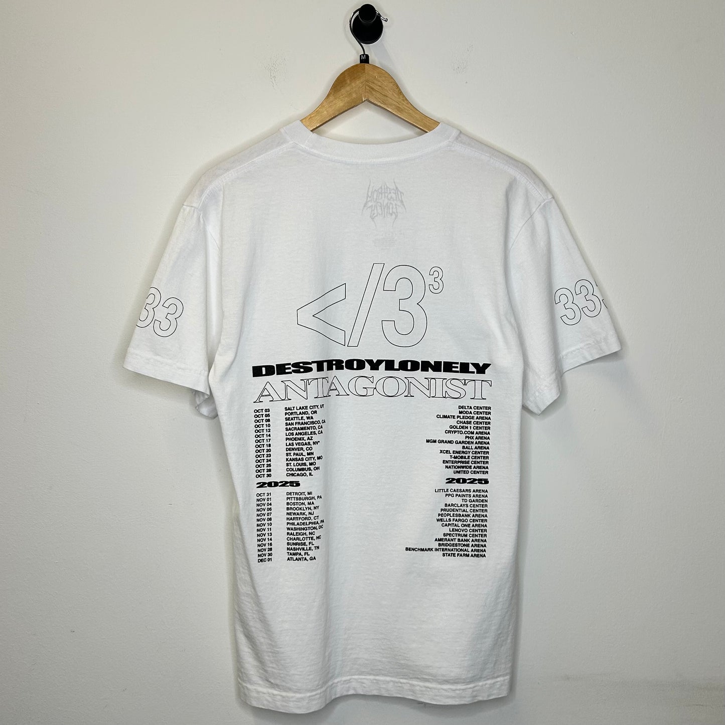 DESTROY LONELY ANTAGONIST AUDIO PASSION WHITE TEE