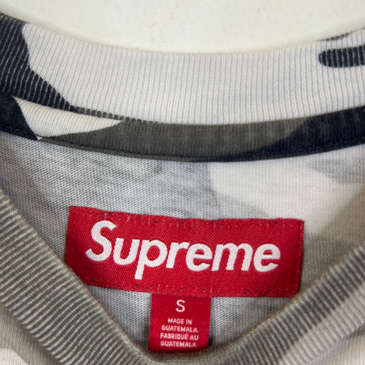 SUPREME WASHED S/S TOP SNOW CAMO