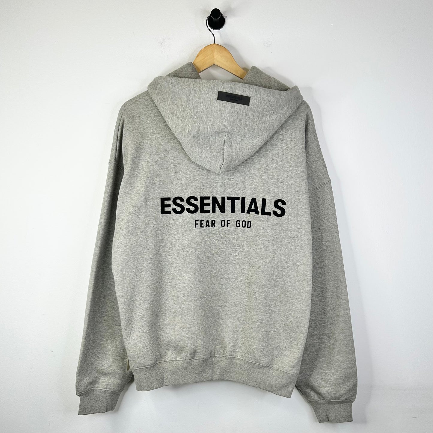ESSENTIALS DARK OATMEAL PULLOVER HOODIE