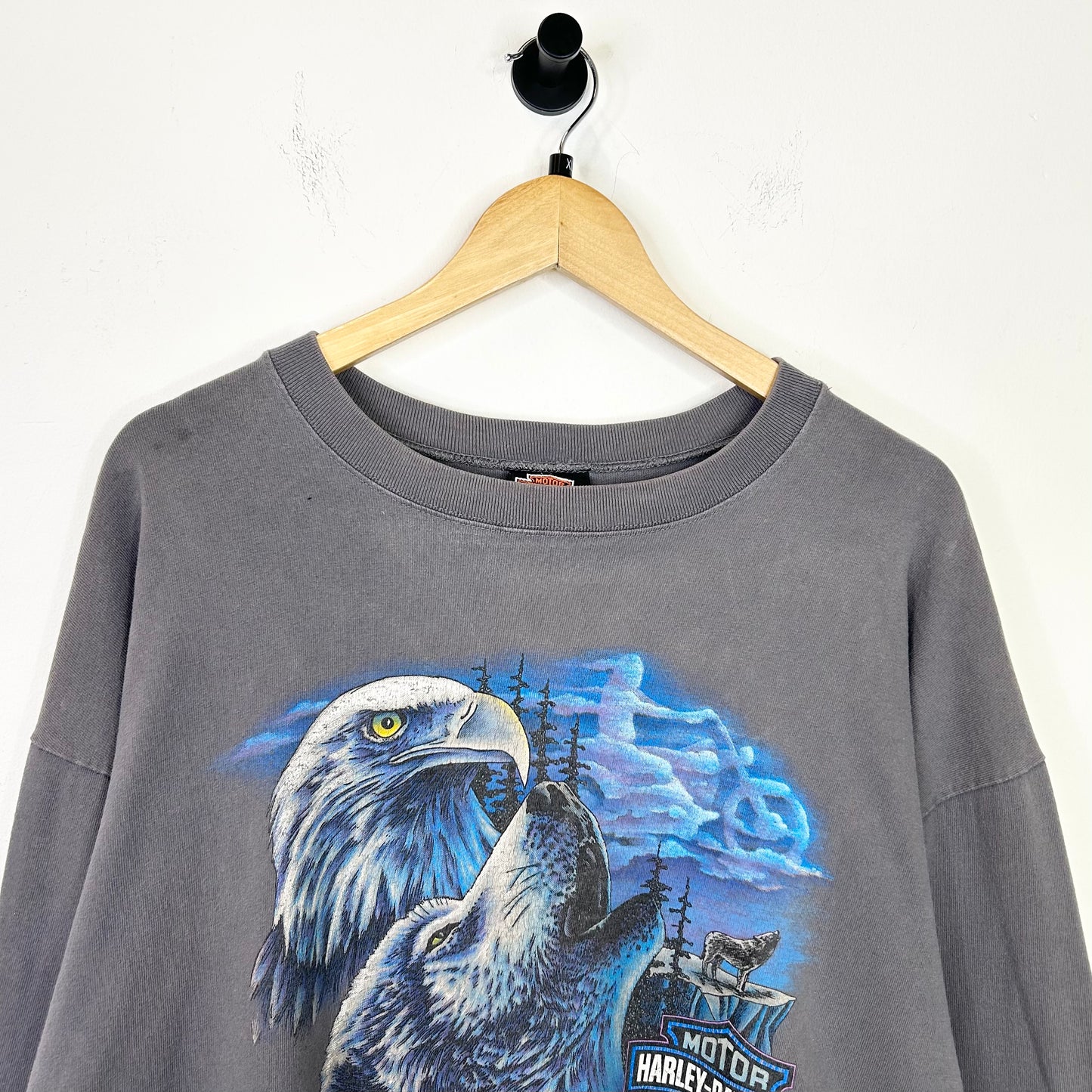 HARLEY DAVIDSON PROUD & FEARLESS GREY LONG SLEEVE