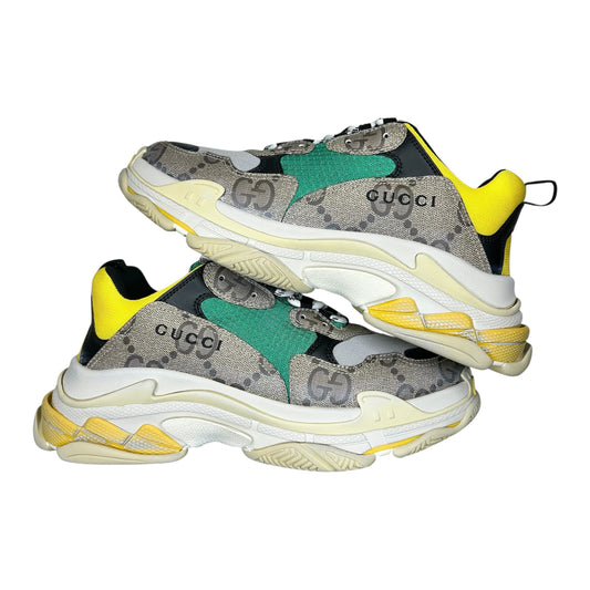 PREOWNED BALENCIAGA X GUCCI TRIPLE S HACKER PROJECT GREEN BEIGE