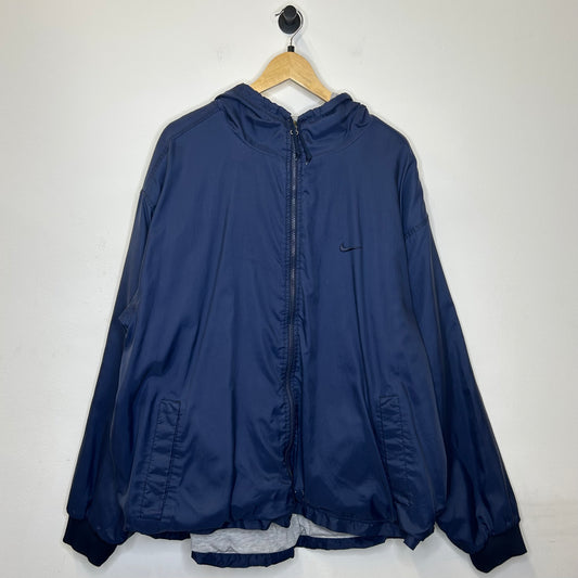 NAVY BLUE NIKE WINDBREAKER BACK LOGO JACKET