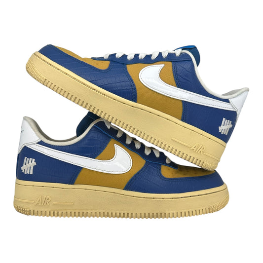 PREOWNED NIKE AIR FORCE 1 LOW UNDEFEATED 5 ON IT BLUE YELLOW SIZE