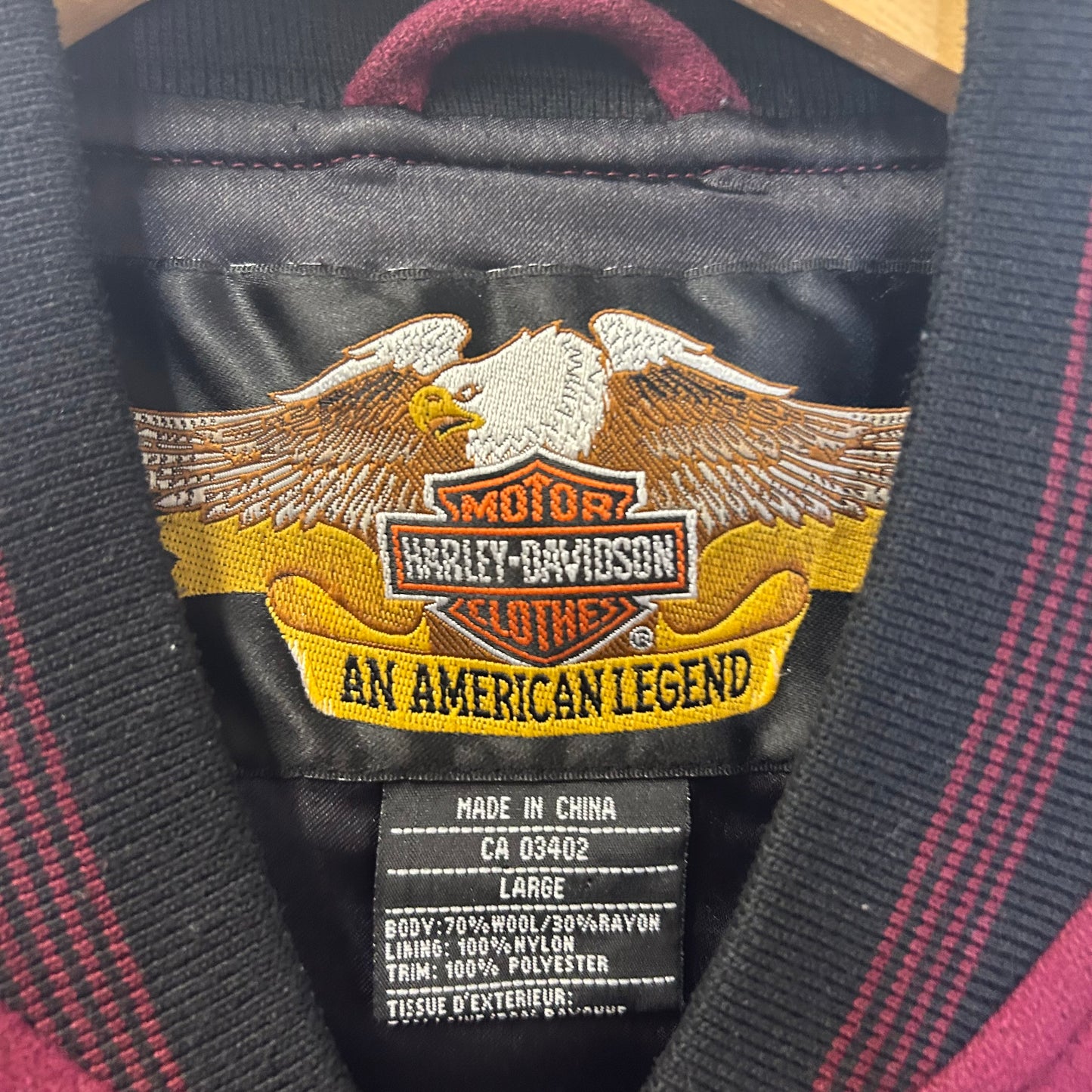 HARLEY DAVIDSON 95 YEARS BOMMER JACKET RED