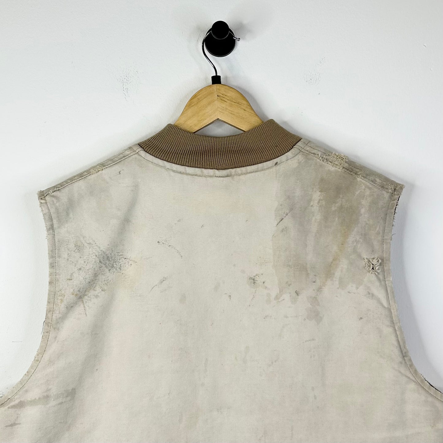 CARHARTT DISTRESSED STAINED LIGHT TAN VEST