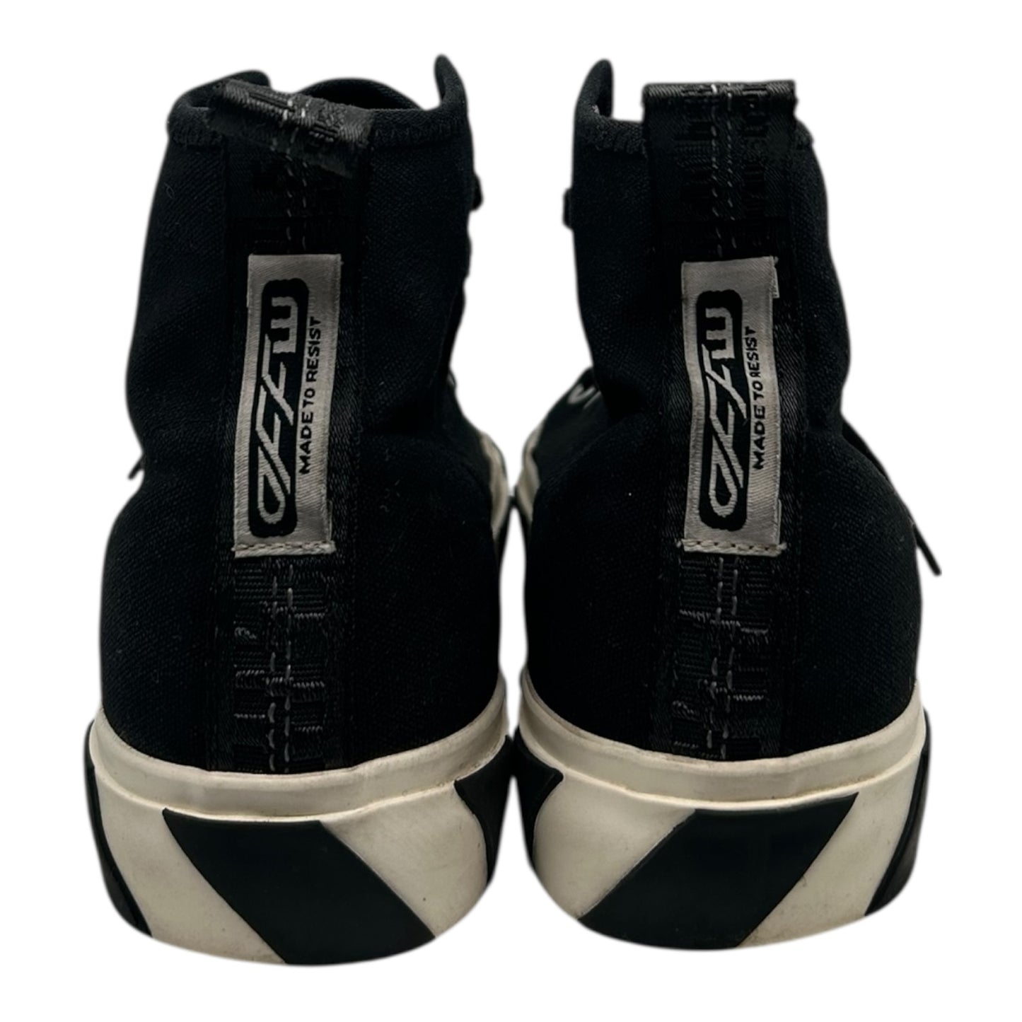 PREOWNED OFF WHITE VULCANIZED CANVAS HIGH SIZE 42 (9US)