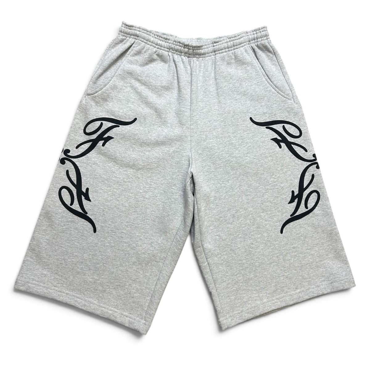 FLASHBACK HEATHER GREY JUMBO LOGO SWEATSHORT