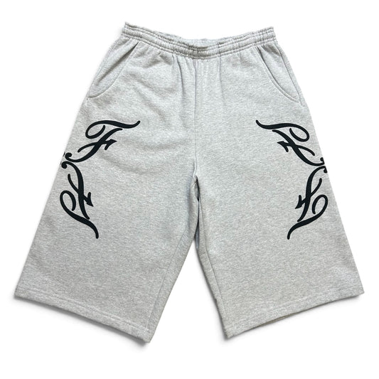 FLASHBACK HEATHER GREY JUMBO LOGO SWEATSHORT