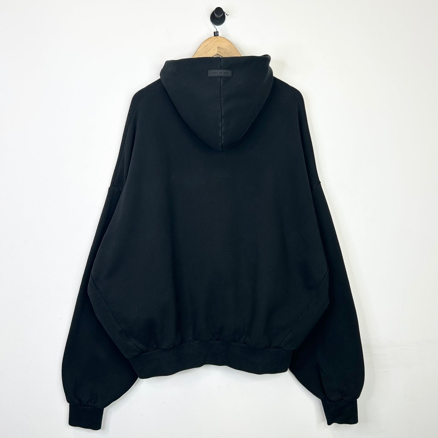 ESSENTIALS FEAR OF GOD BLACKED OUT HOODIE