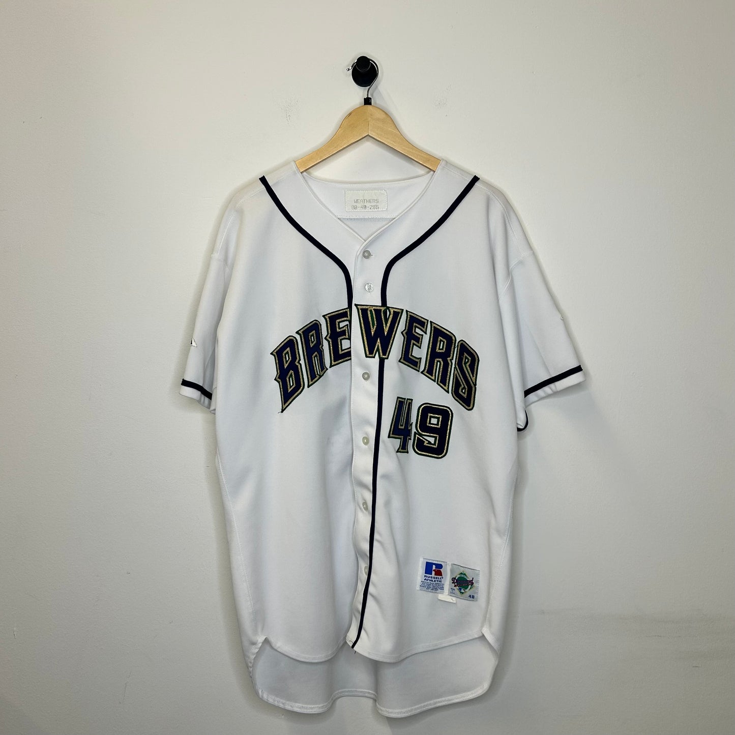 DAVID WEATHERS WHITE GAME-WORN JERSEY