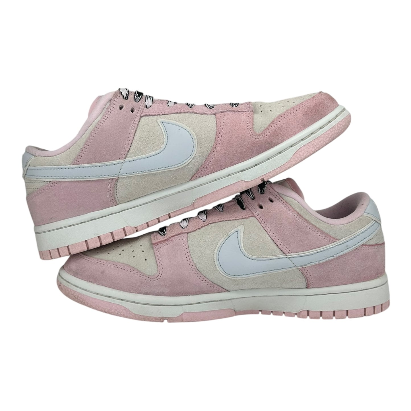 PREOWNED WOMENS NIKE DUNK LOW PINK/WHITE