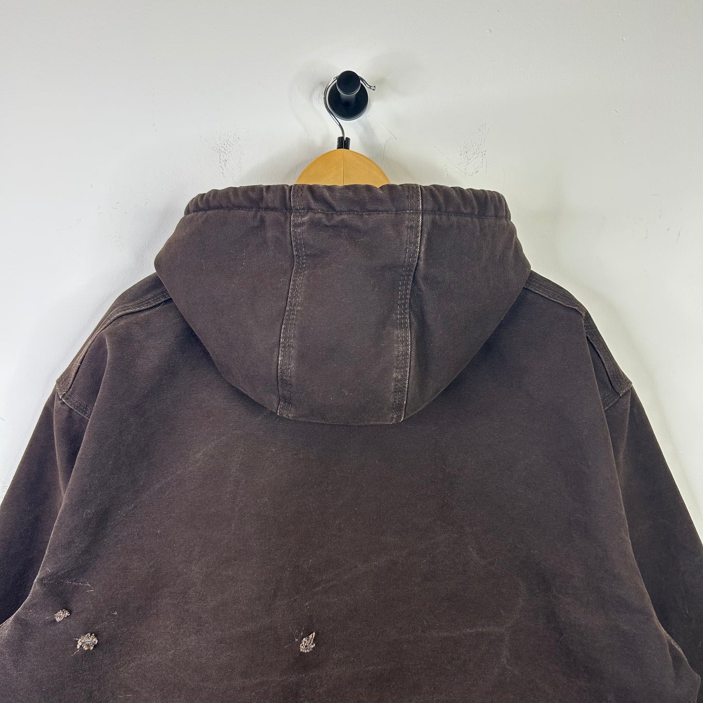 CARHARTT HOODED JACKET CHOC BROWN