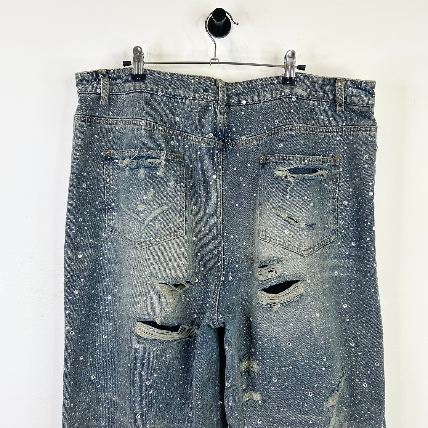 VALE FOREVER CRYSTAL RAIN DENIM JEANS