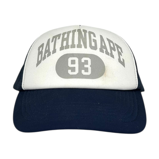 BATHING APE 93 NAVY TRUCKER HAT