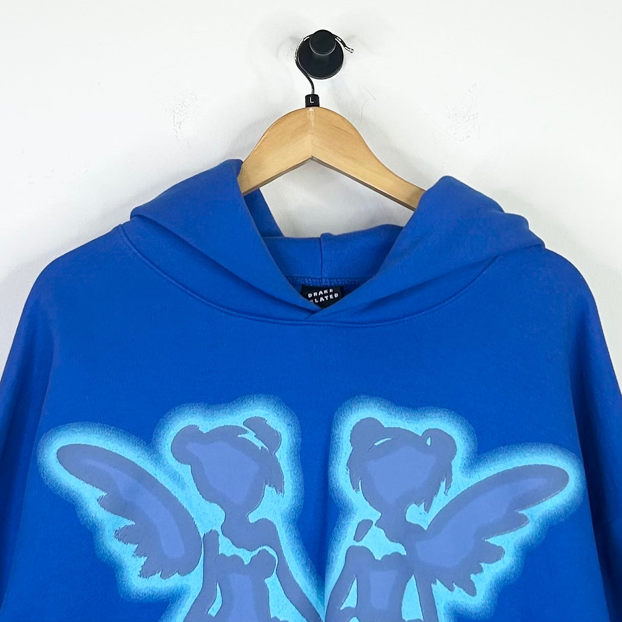 DRAKE FATD BLUE HOODIE BLUE FOR THE DOGS BIG AS THE WHAT TOUR MERCH