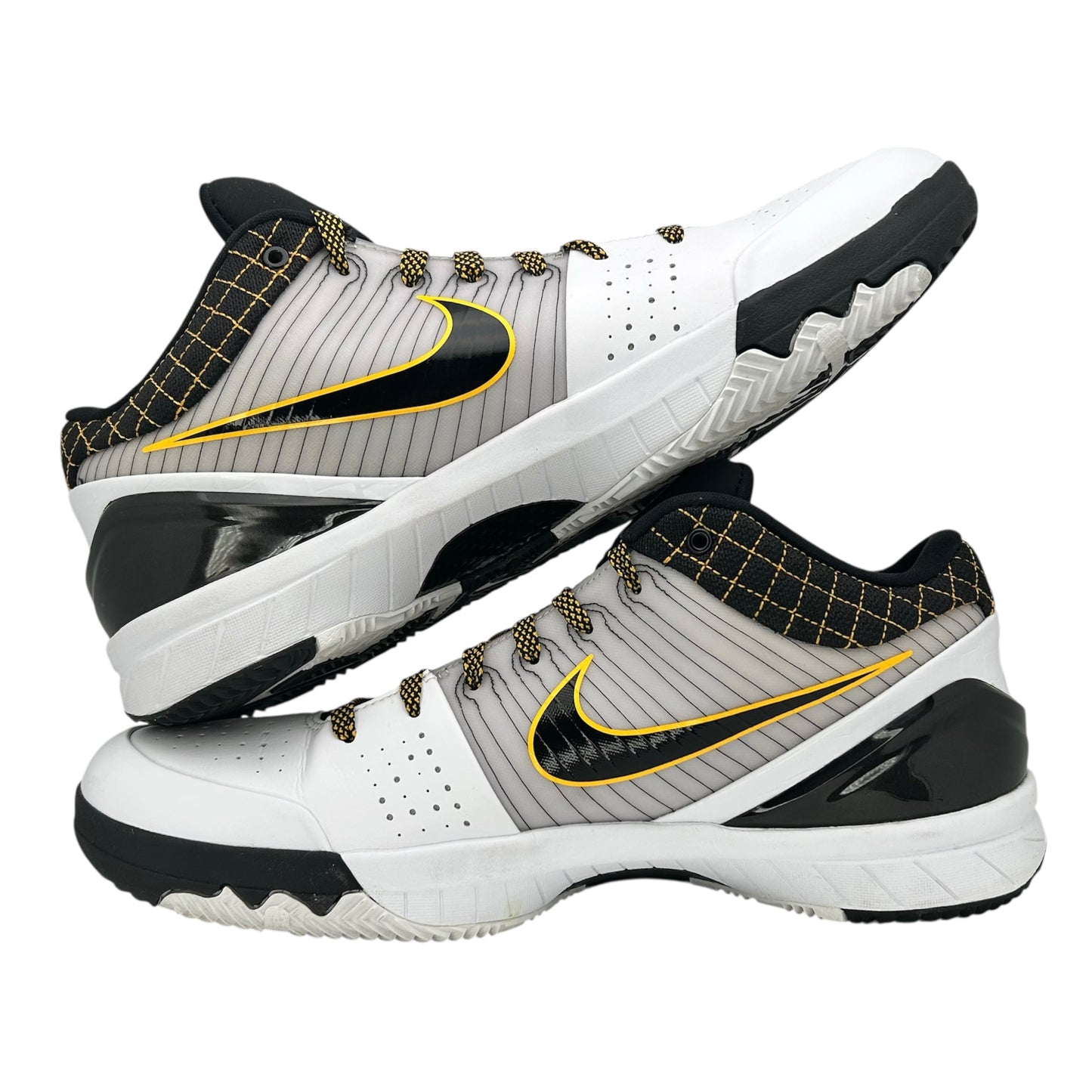 PREOWNED KOBE 4 PROTRO WHITE BLACK DEL SOL