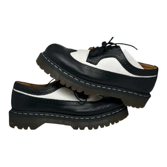 DR MARTENS 3989 BEX SMOOTH LEATHER BROGUE SHOE BLACK/WHITE