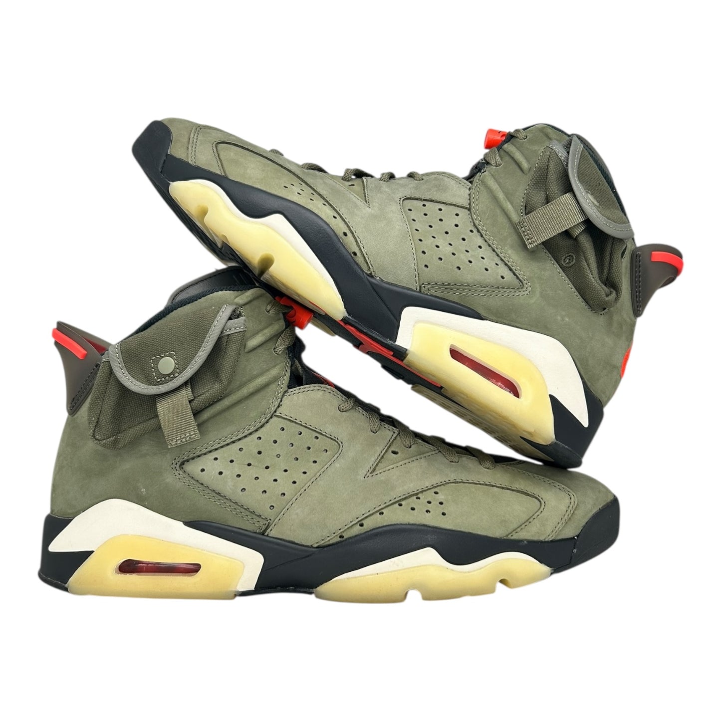 PREOWNED TRAVIS SCOTT X JORDAN 6 OLIVE