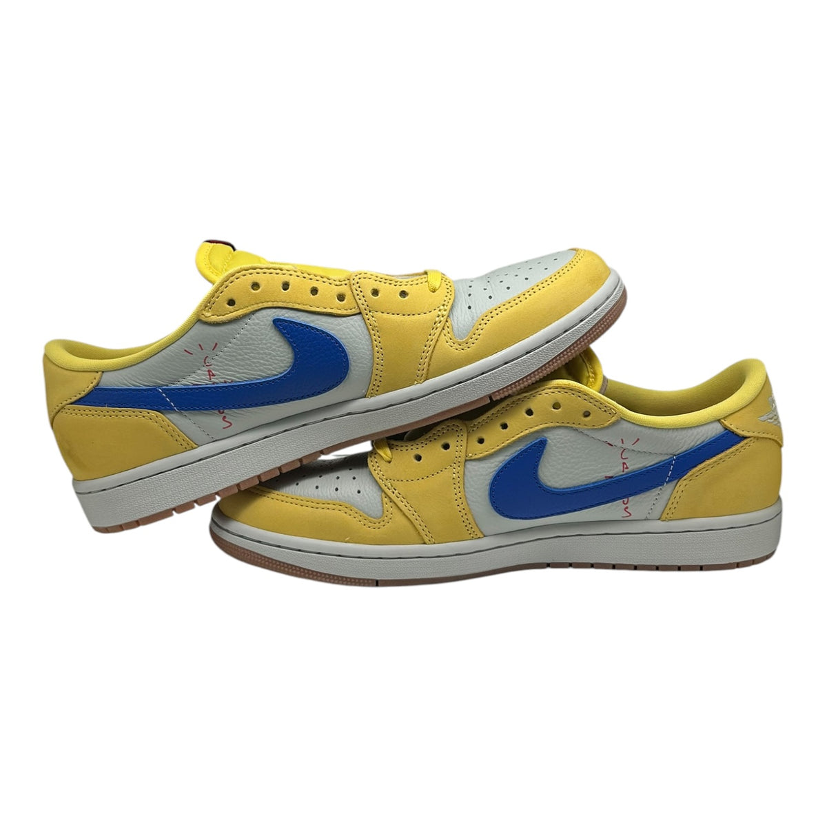 PREOWNED TRAVIS SCOTT x WOMENS JORDAN 1 LOW CANARY