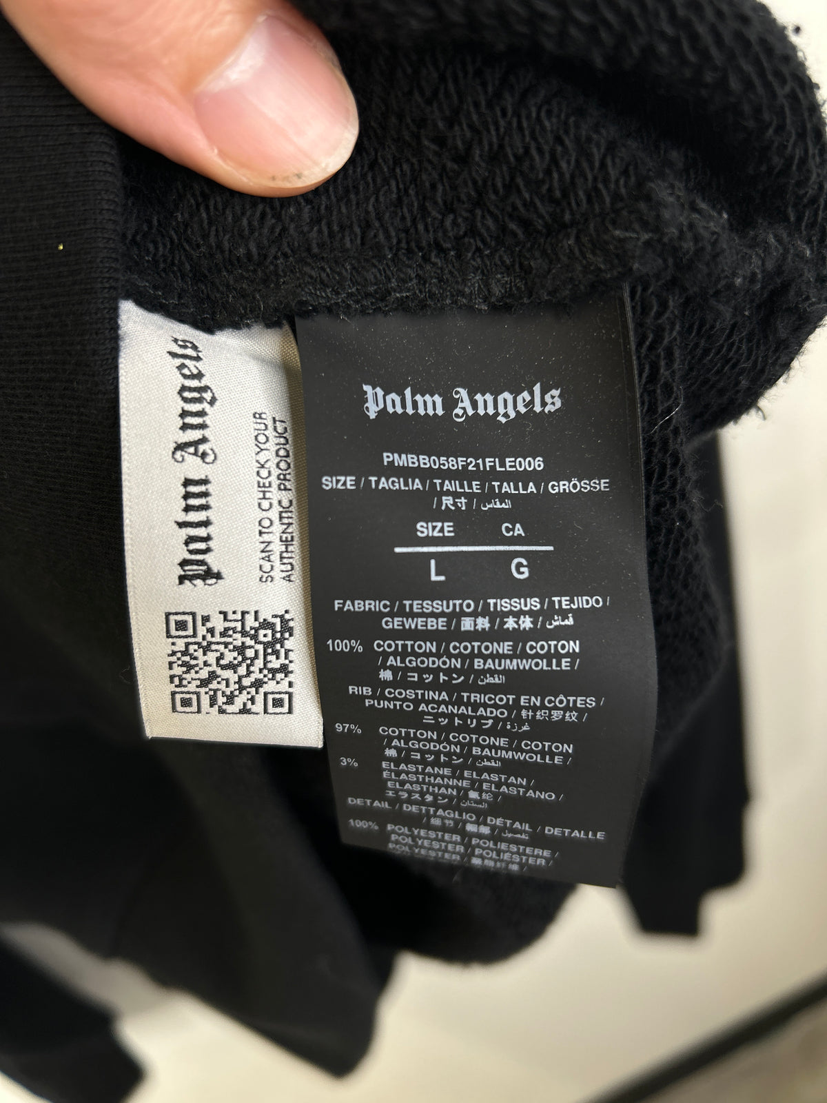 PALM ANGELS SPRAY HEART LOGO PULLOVER HOODIE