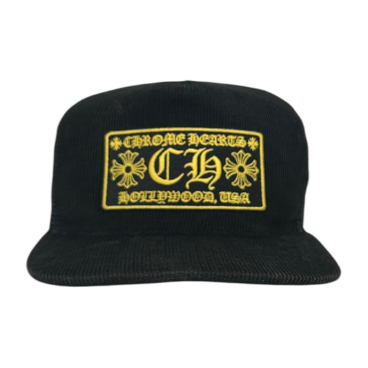 CHROME HEARTS CORDUROY HOLLYWOOD TRUCKER HAT