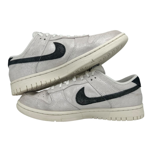 PREOWNED NIKE DUNK LOW WHITE GLITTER SUEDE