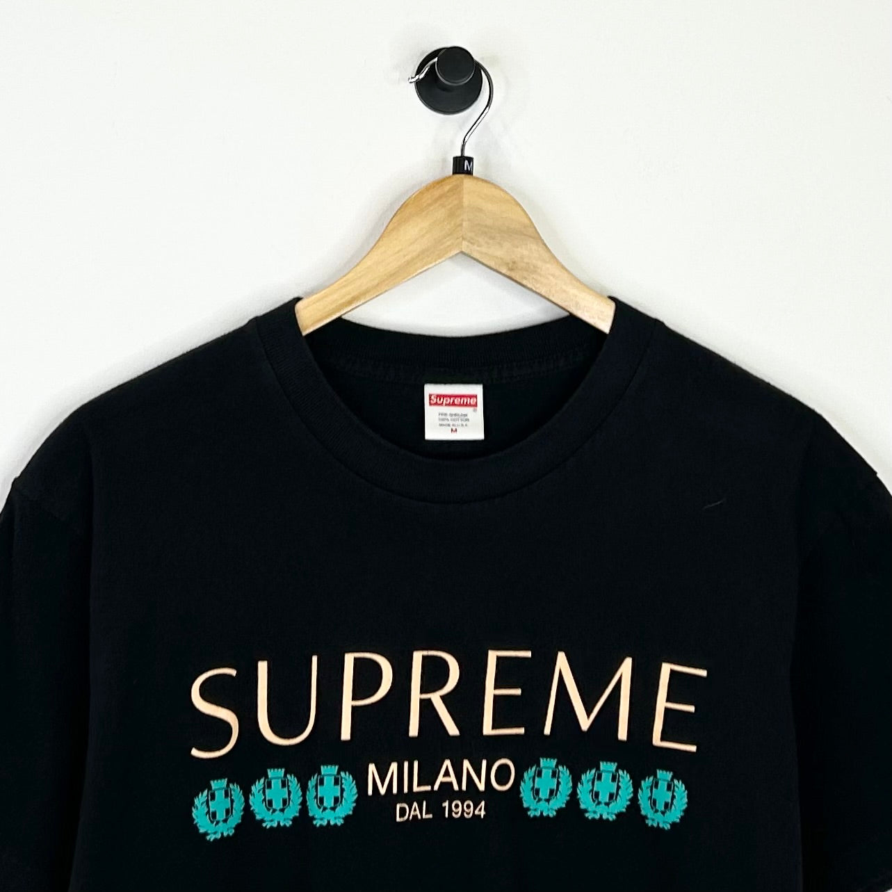 SUPREME MILANO DAL 1994 BLACK TEE