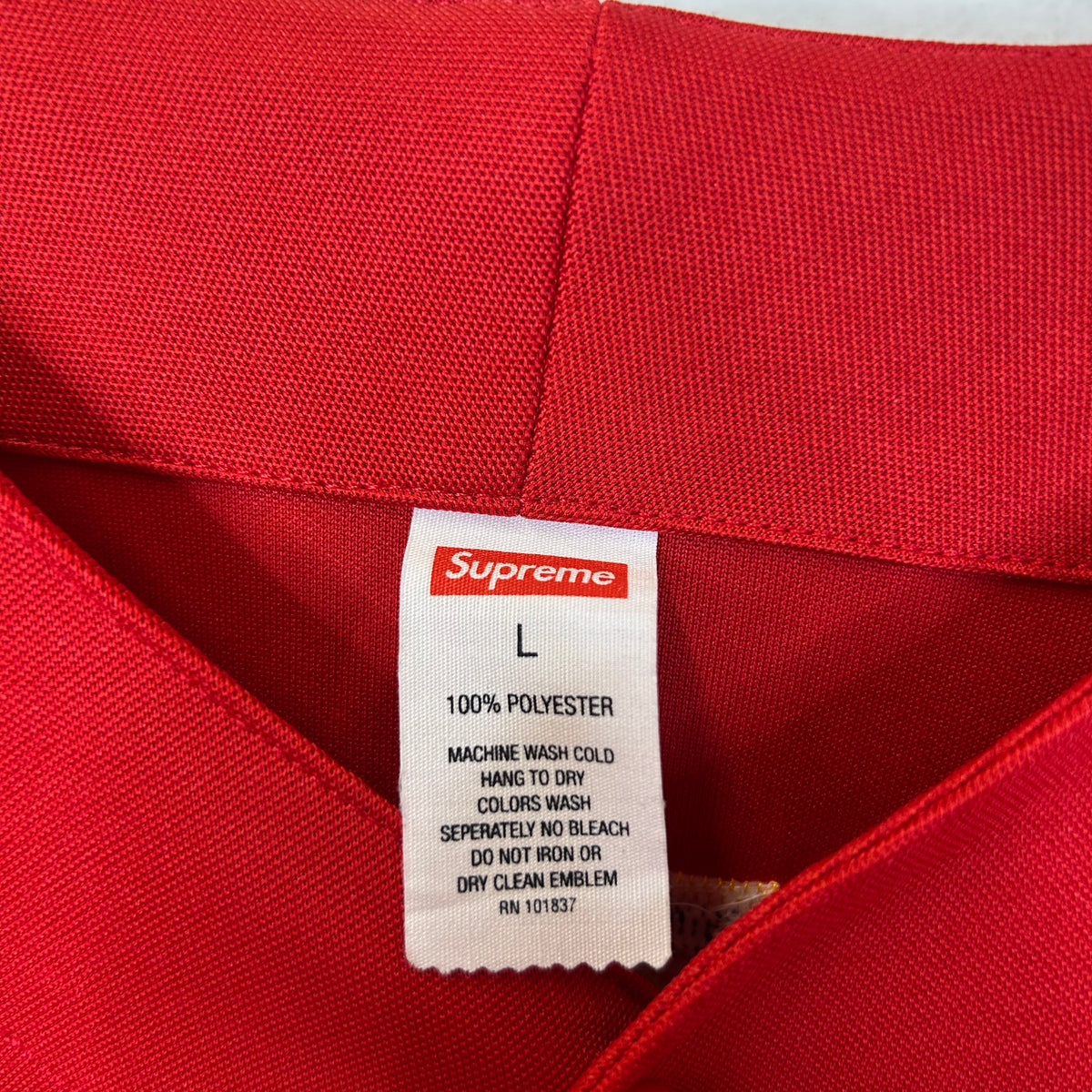 SUPREME RED RUM BASEBALL JERSEY