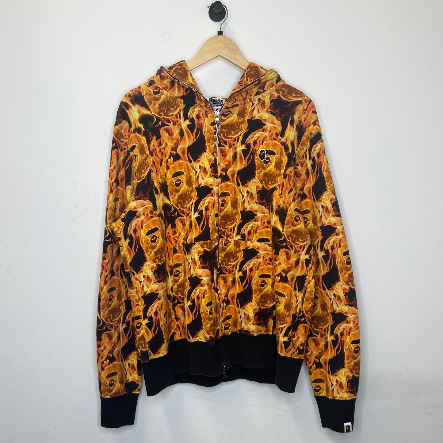BAPE FLAME WIDE FULL ZIP HOODIE