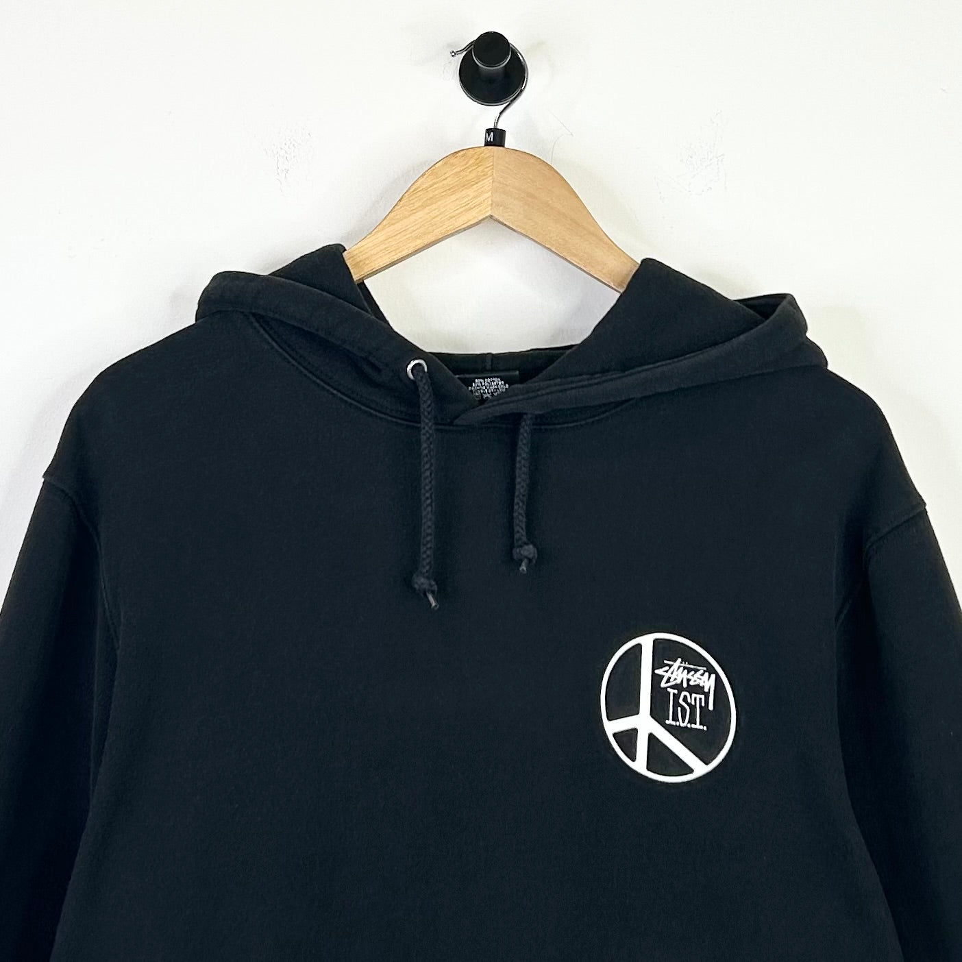 PREOWNED STUSSY HOODIE I.S.T INTERNATIONAL STUSSY TRIBE BLACK