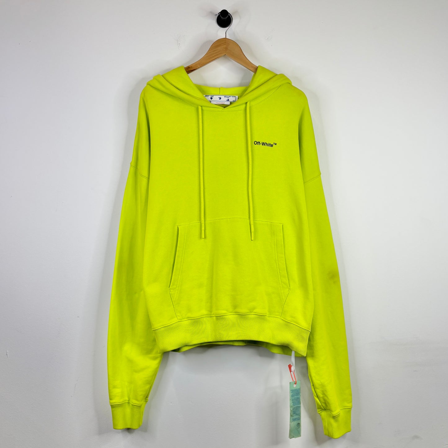 OFF WHITE NEON GREEN HOODIE