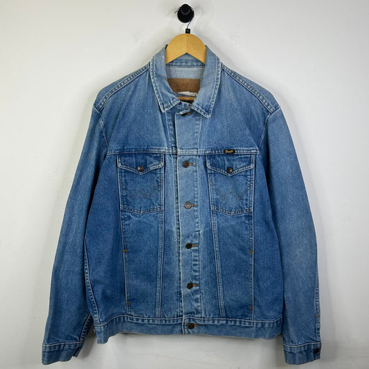 WRANGLER FADED DENIM BUTTON UP JACKET