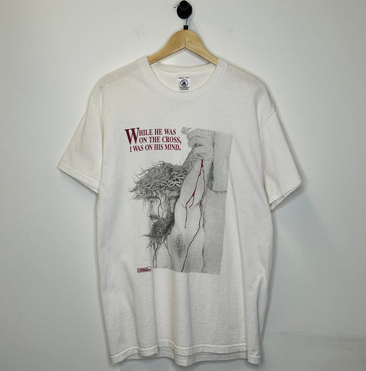 WHILE HE WAS ON THE CROSS, I WAS ON HIS MIND TEE