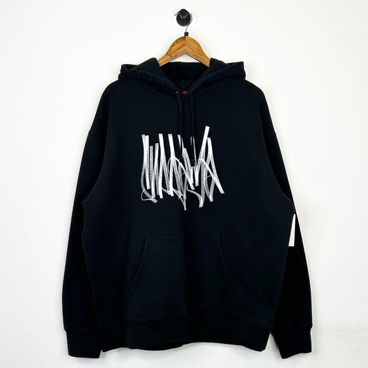 SUPREME TAG LOGO HOODIE BLACK