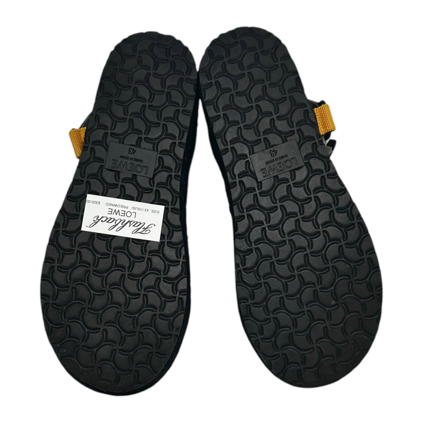 LOEWE BLACK STRAP SANDALS