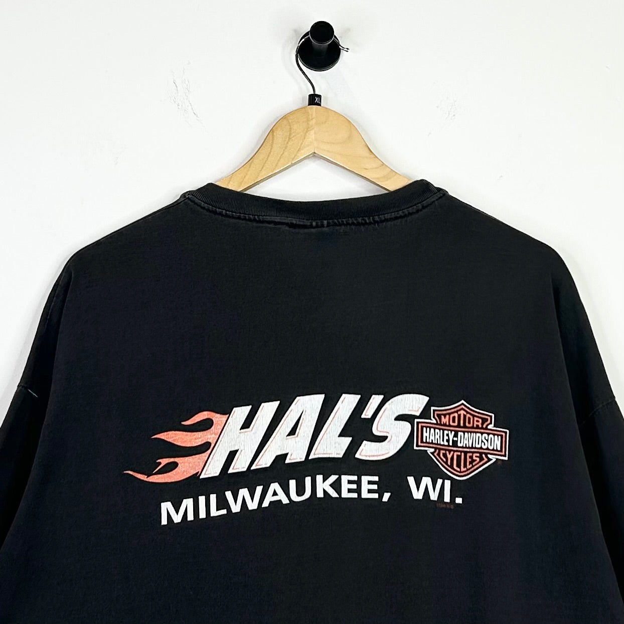HARLEY DAVIDSON FLAMING EAGLE BLACK TEE