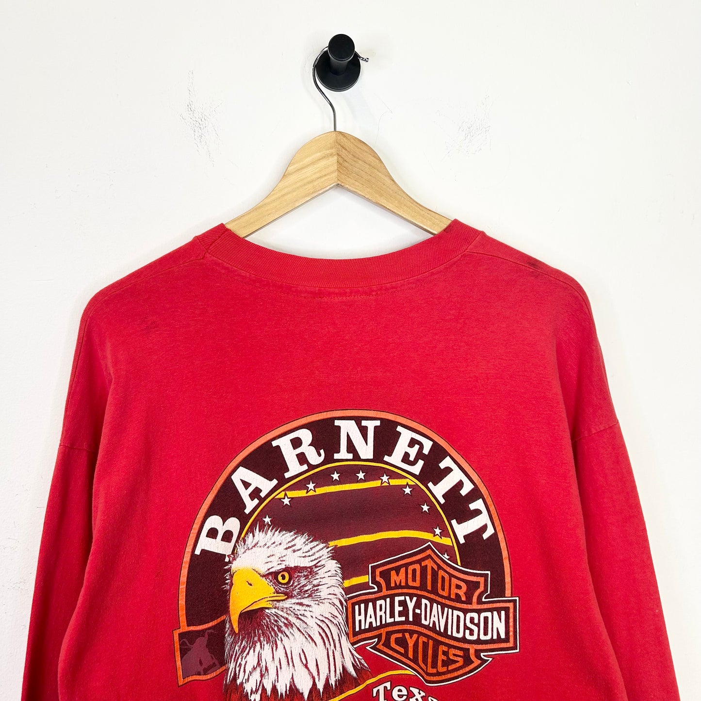 HARLEY DAVIDSON RED BLUE FLAME LONG SLEEVE