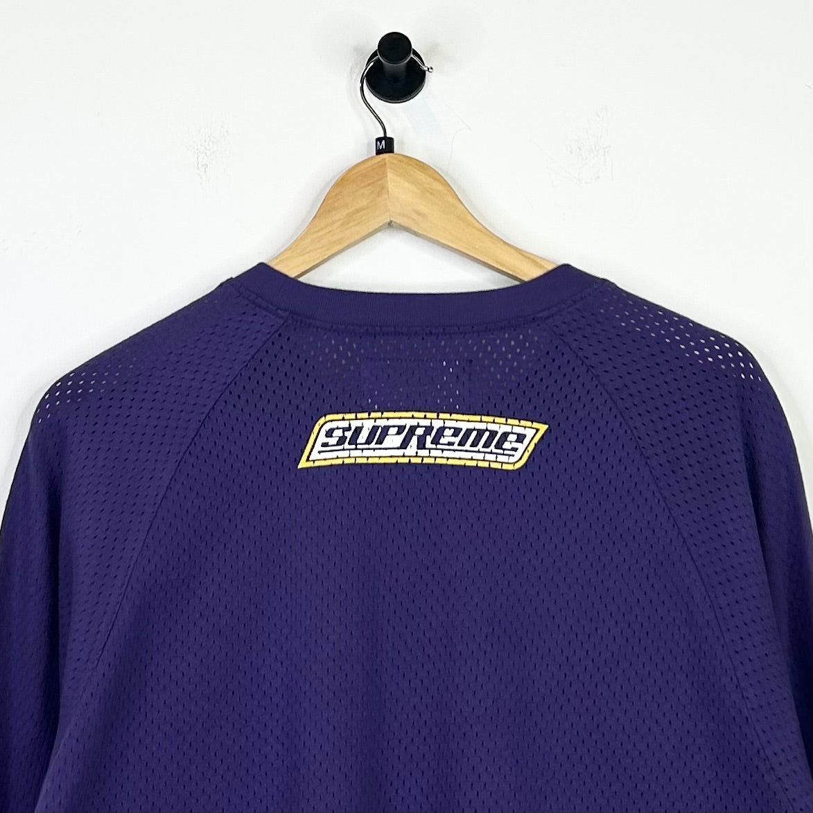 SUPREME HYSTERIC GLAMOUR PURPLE YELLOW LONG SLEEVE MESH JERSEY