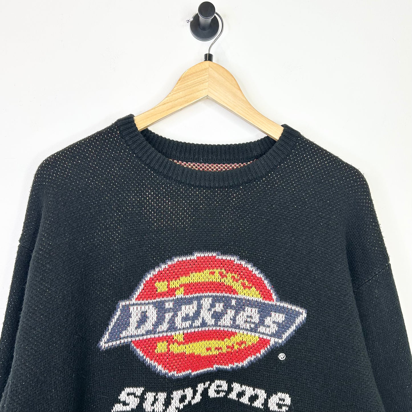 SUPREME x DICKIES BLACK KNITTED SWEATER
